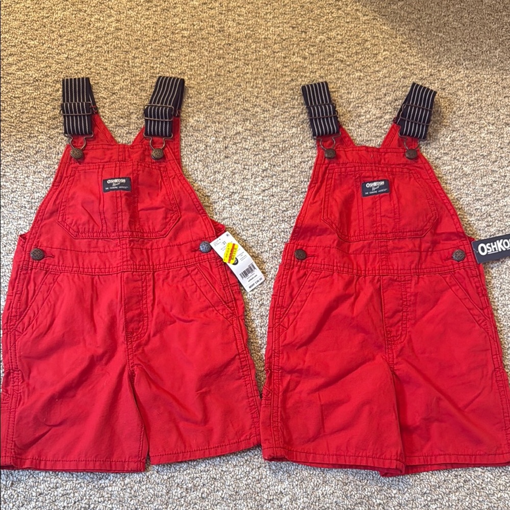 OshKosh B'gosh Red Kids Overalls for TWINS!